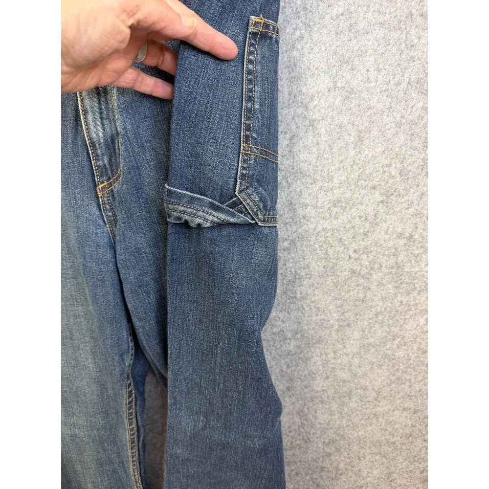 Y2K Old Navy Mens Painter Jeans Loose Fit Blue Denim 40x32 Carpenter Wide Leg